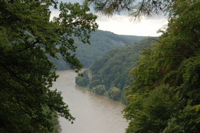 Blick von der Befreiungshalle bei Kelheim auf die Donau, 2017. Foto: B. Vogt